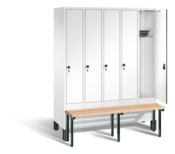 C+P Spind Evolo, 5 Abteile, H1850xB1480xT815 mm, Weiß/HPL Weiß, 48030-50 S10142