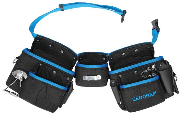 GEDORE Drei-Taschen-Set, 5 Fächer und Haken für Bandmaß, 1818163