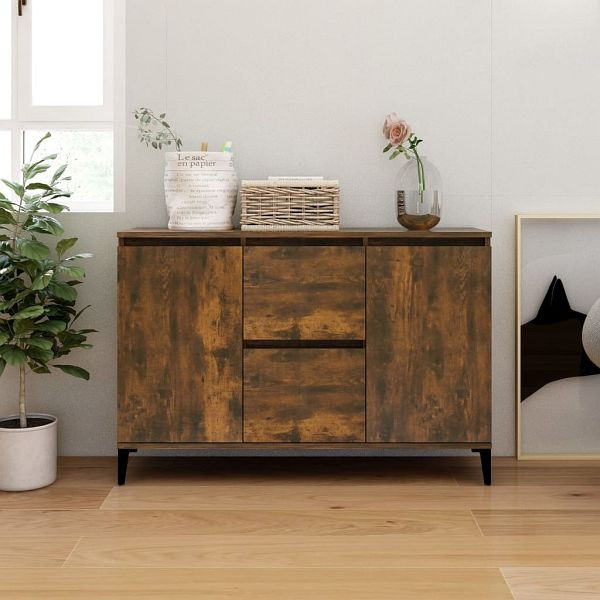 vidaXL Sideboard Räuchereiche 104x35x70 cm Holzwerkstoff, 815165