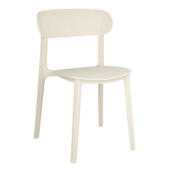 Bolero Eden Beistellstuhl Weiß (2 Stück), stapelbar, CH940