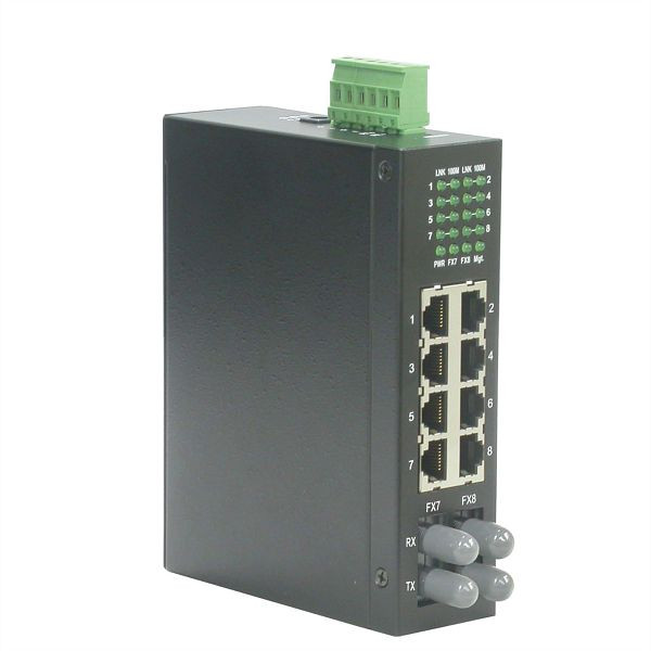 ROLINE Industrie Switch 6x RJ-45, 2x ST, unmanaged, 21.13.1153