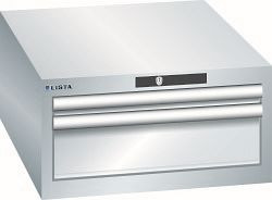 LISTA Schubladenschrank 27x36E (BxTxH) 564x725x283mm KEY Lock, Lichtgrau, 2 Schubladen, Fronthöhen: 50 - 150 mm, 78.497.020