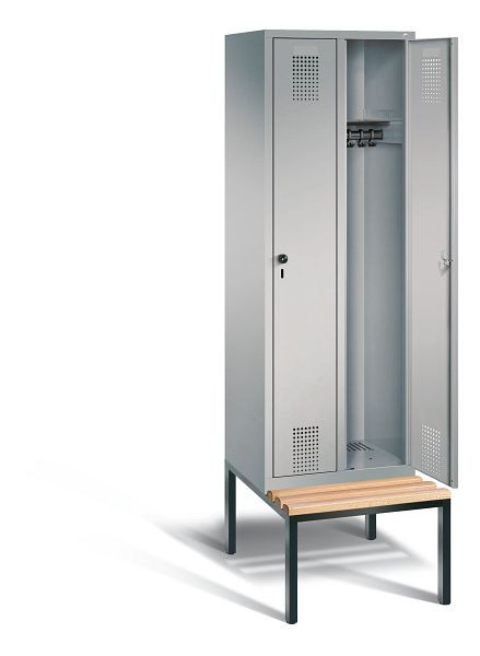 C+P Garderobenschrank Evolo, H2090xB610xT815mm, Farbe: Weißaluminium, 48050-20 S10387
