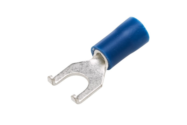 HELLA Leitungsverbinder, mit Gabelkopf, blau, von: 1.5mm², bis: 2.5mm², Gabelverbinder, Bohrung-Ø: 5.3mm, 8KW 044 037-003