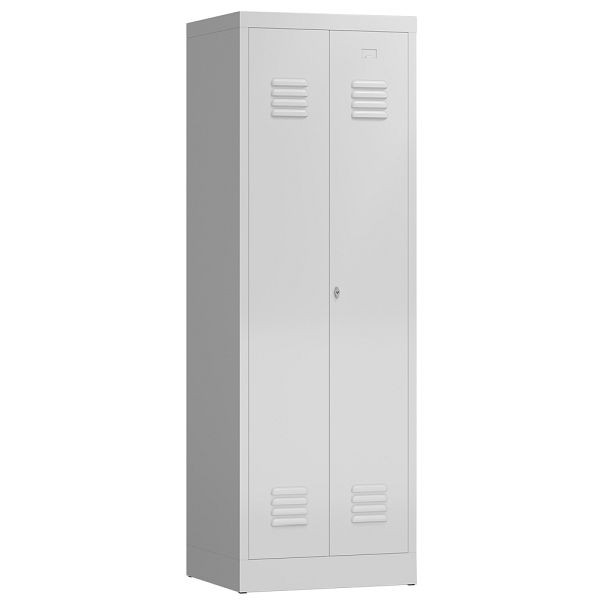 Lüllmann ClassiX Garderobenschrank 2 Abteile mittig schließend, 1800 x 590 x 500 mm, signalweiß, X-510427