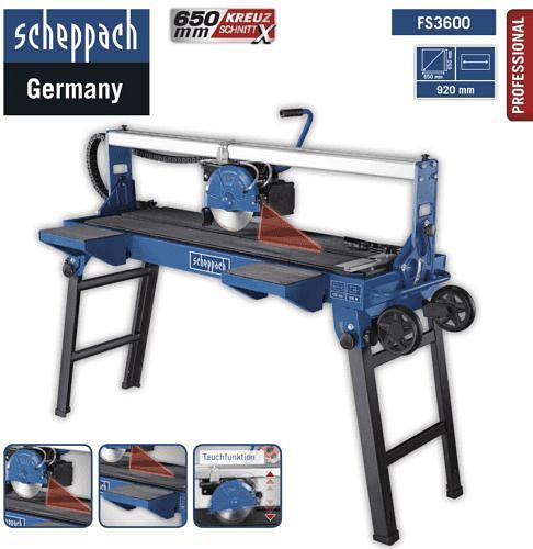 Scheppach Fliesenschneider, "FS3600", 900W, 230V/50Hz, 5906706901
