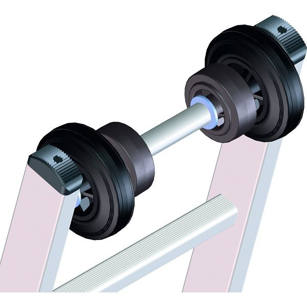 ZARGES Mastfahrwerk für Leitern aus Aluminium, für Anlegeleitern, 8505