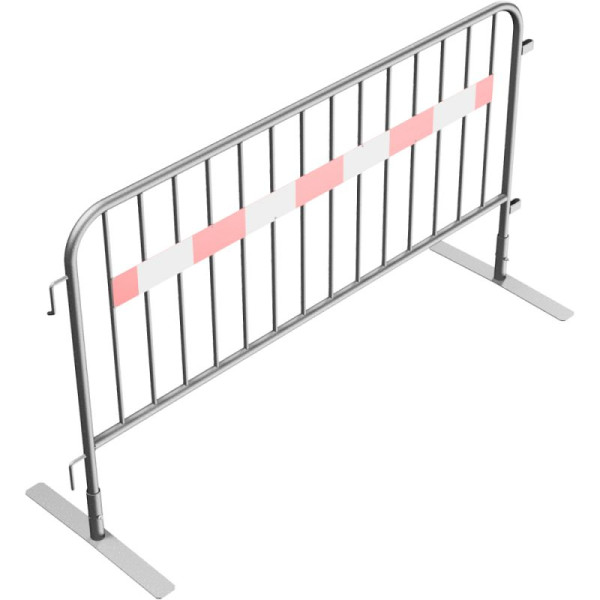 Stein HGS Absperrgitter Typ SE mit Tastleiste und herausnehmbaren Füßen, 2000 mm / 1850 mm / 14 Stäbe, 419.001se
