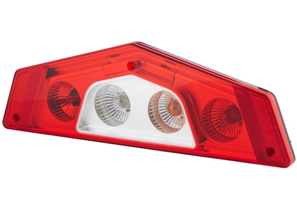 HELLA Heckleuchte - Caraluna X - Glühlampe - 12V - Einbau/geschraubt - ECE - Lichtscheibenfarbe: glasklar/rot - rechts -, VE: 1 Stück, 2VP 012 570-041