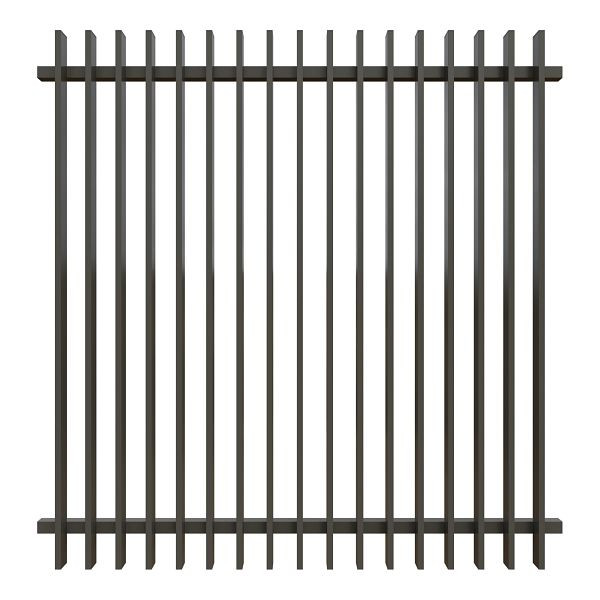 T&J HUSUM-Serie Lattenzaun, 180 x 180 cm, Latten 20 x 60 mm, Aluminium, anthrazit, 45452
