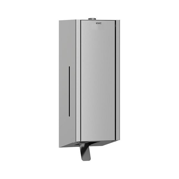 KWC Schaumseifenspender, EXOS, Edelstahl, AP, 120x326x120 mm, Front ESG schwarz, 2030022946