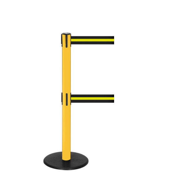 Stein HGS Personenleitsystem -P-Line Duo-, gelb, schwarz/gelb/schwarz waagerecht (gestreift), mit Sicherheitsverschluss (selbstlösend), Gurtlänge: 2 x 4 m, 14153-0803