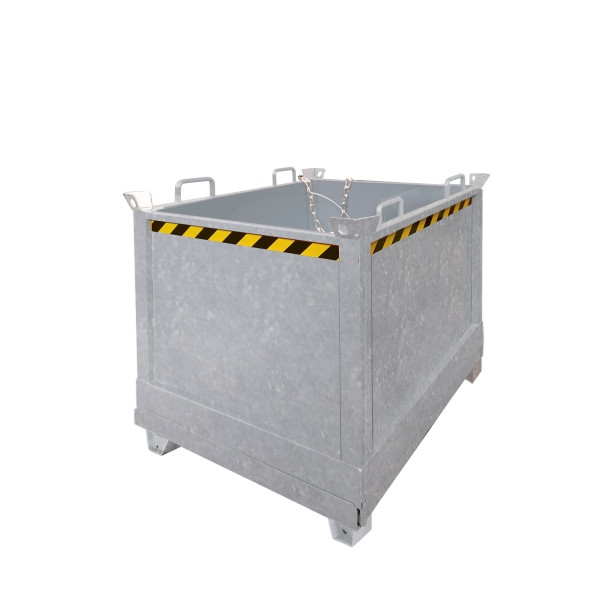 Eichinger Industrie Klappbodenbehälter, 1000 kg, 500 Liter feuerverzinkt, 850 x 1250 x 850 mm, 20390800002000