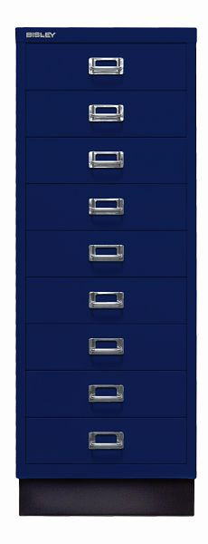 Bisley MultiDrawer, 39er Serie mit Sockel, DIN A3, 9 Schubladen, oxfordblau, L39A39S639