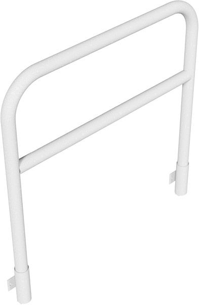 Schake Abweisebügel aus Stahlrohr Ø60mm, Breite: 1200mm, Gesamthöhe: 1200 mm mit Querholm, feuerverzinkt, für Wandmontage, 465_23W