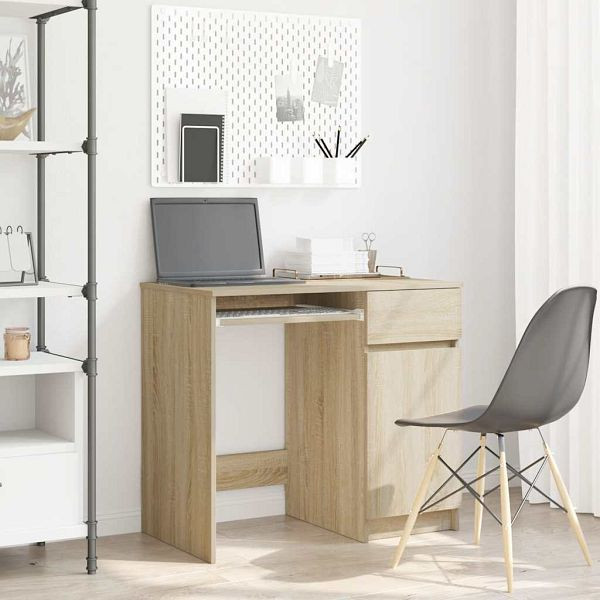 vidaXL Schreibtisch Sonoma-Eiche 86x49x76 cm Holzwerkstoff, 861825