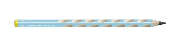 STABILO Ergonomischer Dreikant-Bleistift für Linkshänder - Easygraph in blau - Einzelstift - Härtegrad HB, 321/02-HB-6