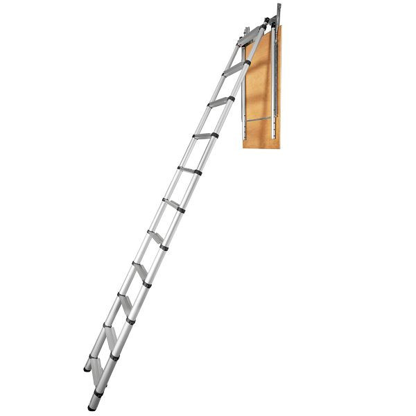 VEVOR Teleskopleiter, 350 lbs Kapazität, Aluminiumleiter für Wohnmobil, Dachboden, Zuhause, Dachboden, SSKKSGLTLHJ3RSMJGV0