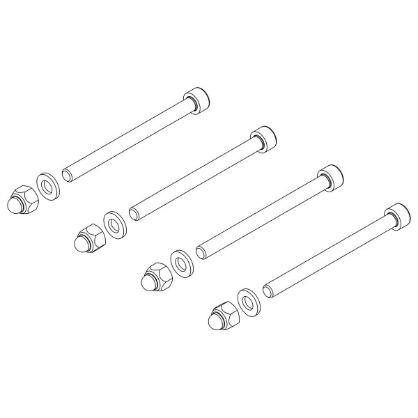 Munk Günzburger Steigtechnik Montagesatz für stirnseitiges Geländer, 800020