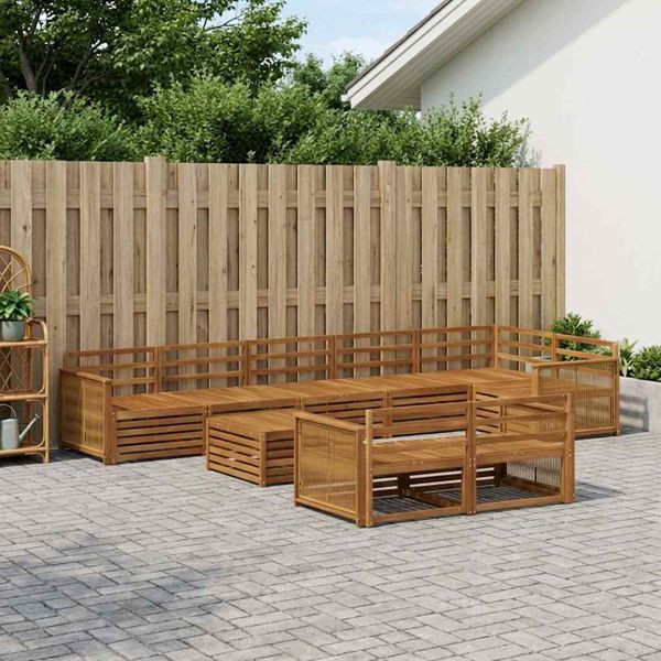 vidaXL Outdoor-Sofagarnitur 9-teilig, 3383537, 8721288709240