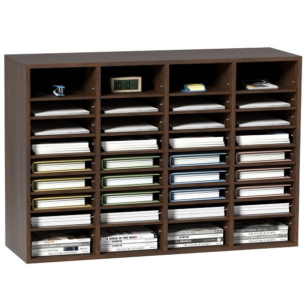 VEVOR Briefablage 36 Fächer Organizer aus MDF, Dokumentenablage Vintage Braun 997 x 305 x 680 mm, MZWJZLFPJBH36S6H5V0
