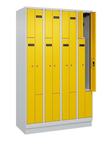 C+P Z-Spind Evolo PLUS, Sockel, 8 Fächer, 1950x1200x500mm, 7035/1023, Zylinderschloss, 049023-408 S10029