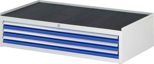RAU Schubladenschrank Serie 7000, B1145xT650xH285mm, Schubladen: 3xH60mm, Metallauflage mit 3-seitigem Abrollrand und Anti-Rutsch-Matte, 03-XXL1.2A-MT.11