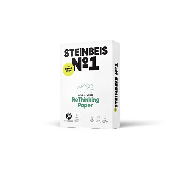 Steinbeis No. 1 - Classic White - Recyclingpapier, A3, 80g, weiß, 500 Blatt, K1206666080B