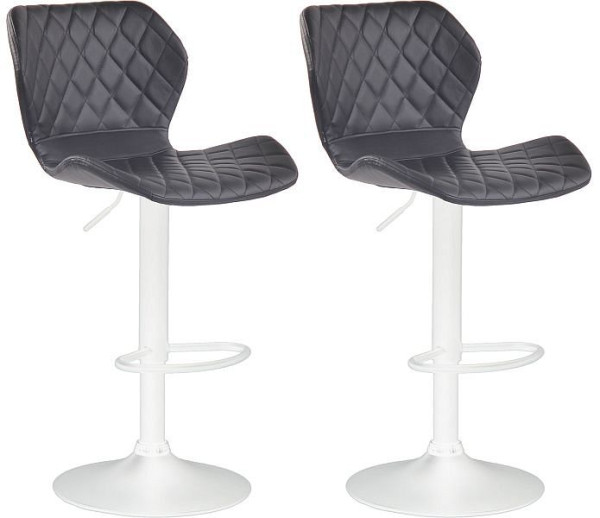 CLP Barhocker Cork Kunstleder weiß, schwarz, VE: 2 Stück, 315159