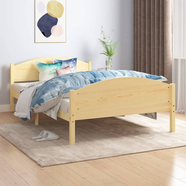 vidaXL Massivholzbett Kiefer 120x200 cm, Material: Massives Kiefernholz, Sperrholz, 322028
