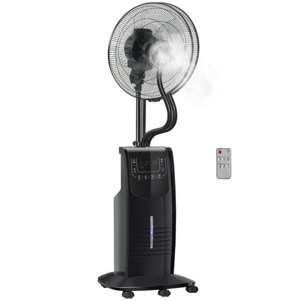 HOMCOM Standventilator mit 3,1L Wasserzerstäuber Ventilator Nebelfunktion 3 Modi, 824-019