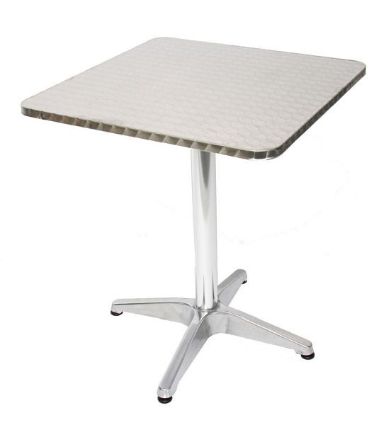 Mendler 10er-Set Alu-Bistrotisch M28, Tisch-Set Gartentisch, rechteckig 60cm, 10x11356