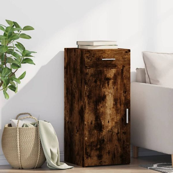 vidaXL Sideboard Räuchereiche 40x42,5x93 cm Holzwerkstoff, 846282