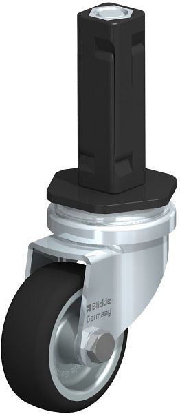 Blickle LRA-PATH 50G-EV02 Apparate-Lenkrolle mit Expander, Thermoplastisches Polyurethan, Grau, 848533