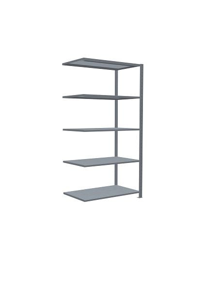 Schulte Anbauregal, Steckregal MULTIplus330, 2000 x 1000 x 600 mm, 5 Fachböden, Kreuzstrebe, verzinkt, 13965