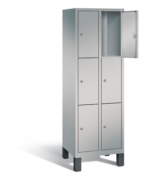 C+P Schließfachschrank Evolo, H1850xB610xT500mm, Farbe: Weißaluminium, 48010-203 S10007