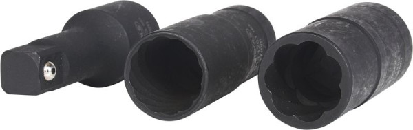 KS Tools Spezial-Profil-Kraft-Stecknuss-Satz, 3-teilig, 17-19mm, 913.1280