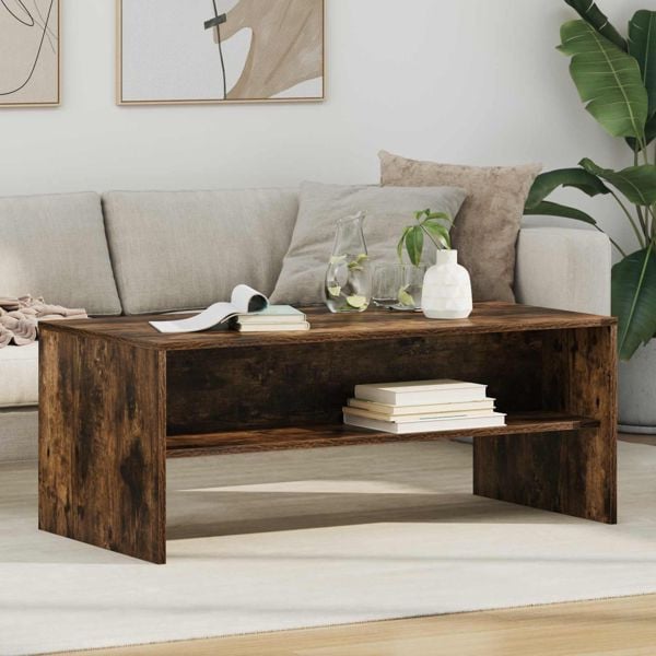 vidaXL Couchtisch Geräucherte Eiche 100 x 50 x 40 cm Holzwerkstoff, 8000288