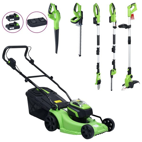 vidaXL Akku-Rasenmäher mit Gartenpflege-Set, 3054790, 8720286015407