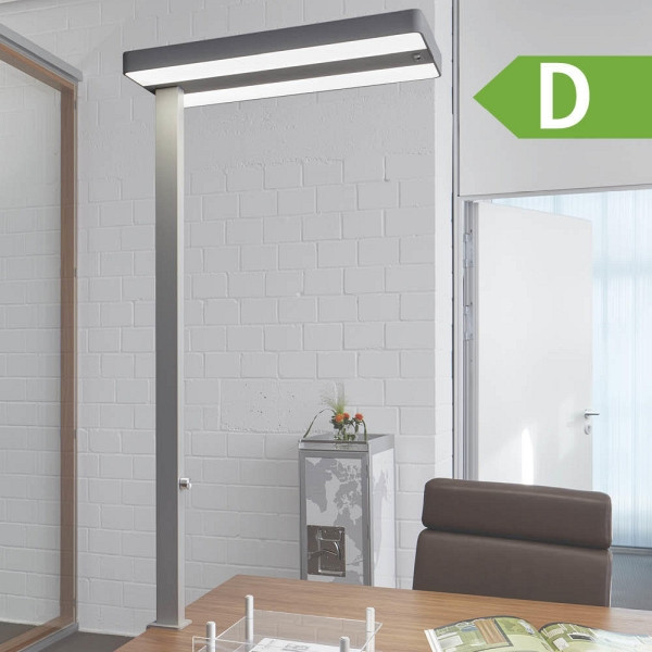 Deskin LED Tischaufbauleuchte aus Aluminium, silber, Silber, 280 x 1200 mm, 290583