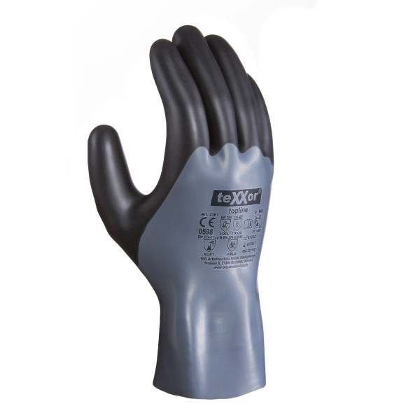 teXXor Chemikalienschutz-Handschuhe NITRIL, Größe: 8, VE: 120 Paar, 2361-8