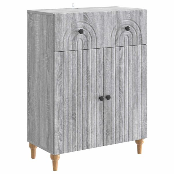 vidaXL Sideboard Graues Sonoma 66 x 34,5 x 90 cm Holzwerkstoff, 894181