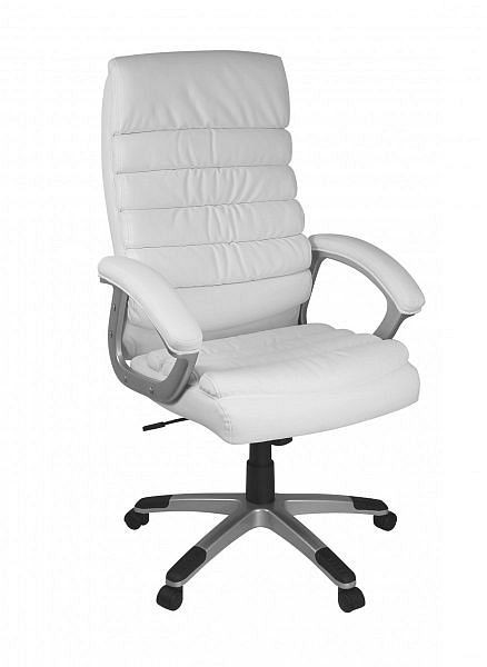 Amstyle Bürostuhl Valencia Kunstleder Weiß ergonomisch mit Kopfstütze, SPM1.184