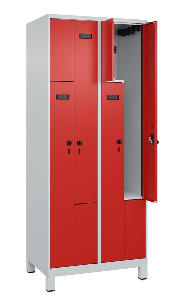 C+P Z-Spind Evolo PLUS, Füße, 4 Fächer, 1950x800x500mm, 7035/3020, Drehriegel, 049013-224 S10011