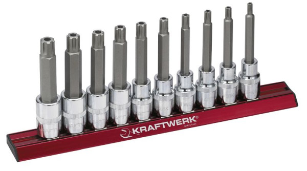 Kraftwerk Loch-RIBE-Lang-Bit-Steckschlüssel-Satz, 10-tlg, 339099