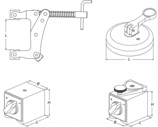 HoldTec Ein/Aus Magnet mit Feineinstellung, HT0118DG