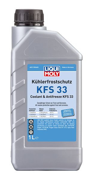 LIQUI MOLY Kühlerfrostschutz KFS 33, Kanister Kunststoff, VE: 1 Liter, 21130