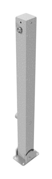 Schake Absperrpfosten (Klapppfosten) Stahlrohr 70 x 70 mm umlegbar, mit Dreikantverschluss, für Dübel Befestigung, 470FU