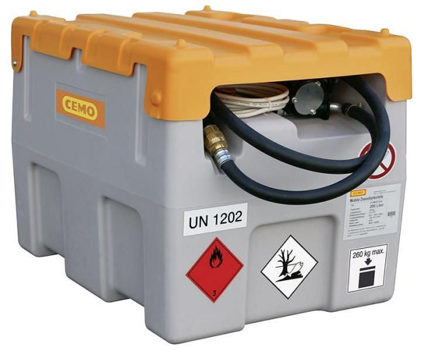 Cemo Dieseltank-Mobil Easy 200 l mit Elektropumpe 12 V, 40 l/min, AZV, Deckel, 10082