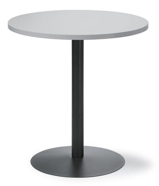 Deskin Besprechungs- und Konferenztisch MODUL, Platte Dekor Lichtgrau, Gestell Anthrazit RAL 7016, Durchmesser 700 mm, H 720 mm, 207874